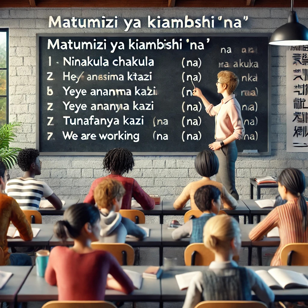 1000W2.2b - Matumizi ya Kiambishi 'na'  Matumizi ya Kiambishi 'na' (Usage of the Affix 'na')