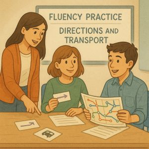 Mazoezi ya Ufasaha kwa Maelekezo na Usafiri (Fluency Practice with Directions and Transport)