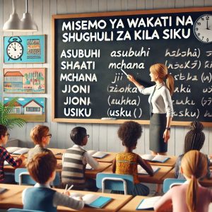 Misemo ya Wakati na Shughuli za Kila Siku (Time Expressions and Daily Activities)